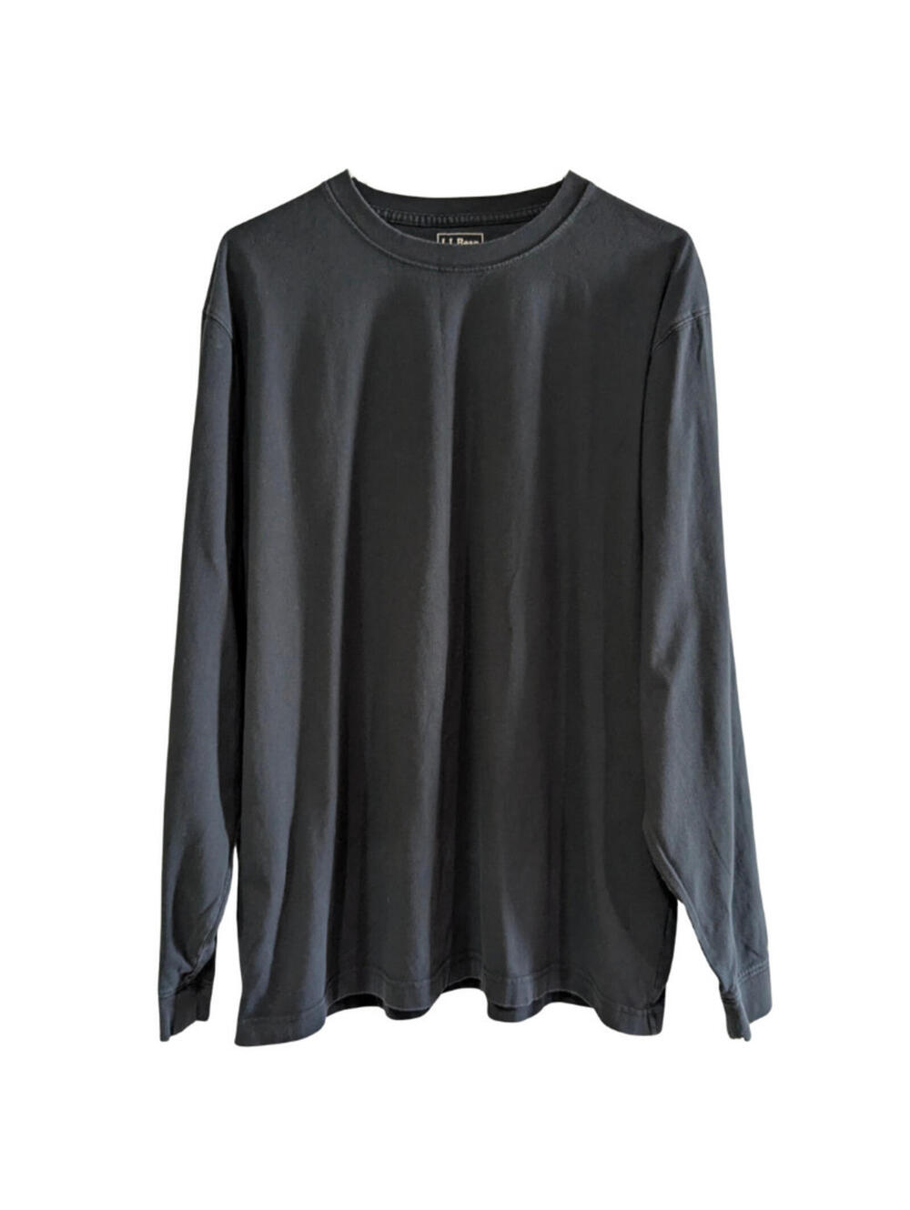 L.L.Bean Men's Traditional Fit Long Sleeve T-Shirt, Black, Size Large, Cotton